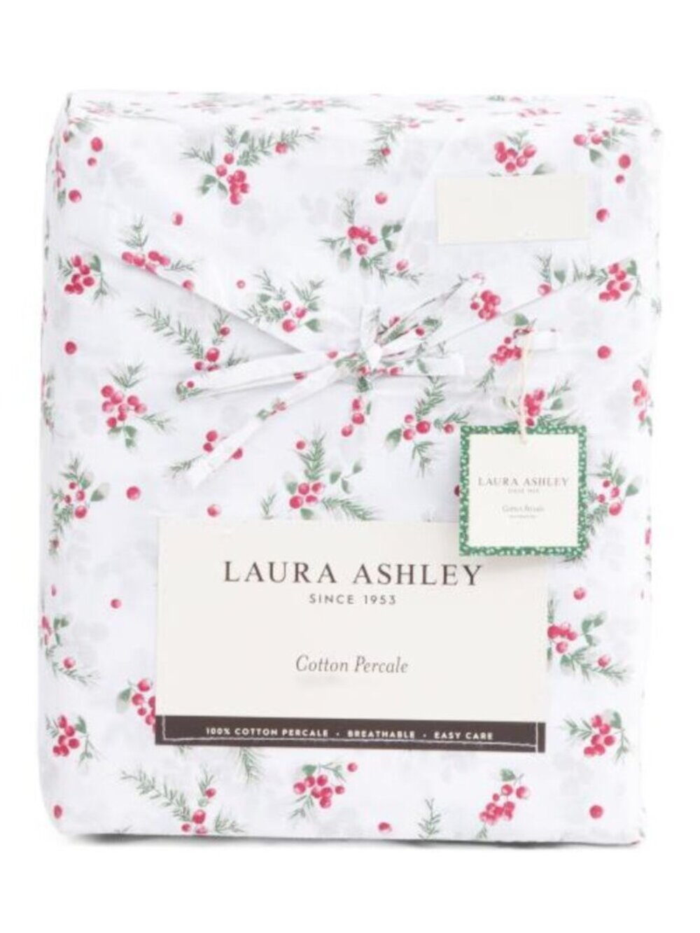 LAURA ASHLEY Berry Bright Cotton Sheet Set